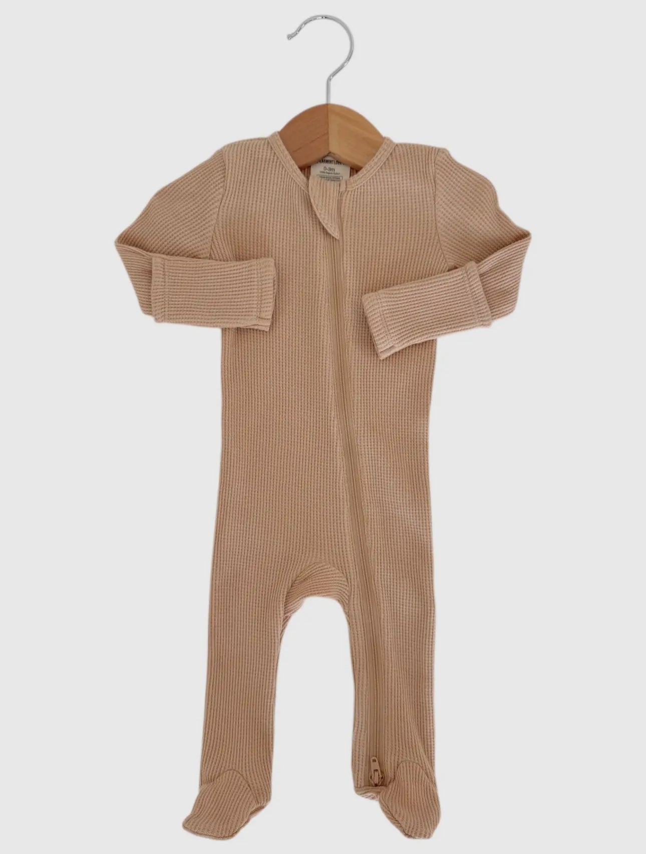 Organic Waffle 2-Way Zip - tan