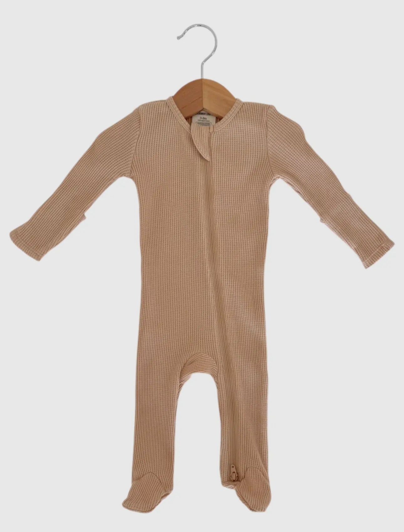 Organic Waffle 2-Way Zip - tan