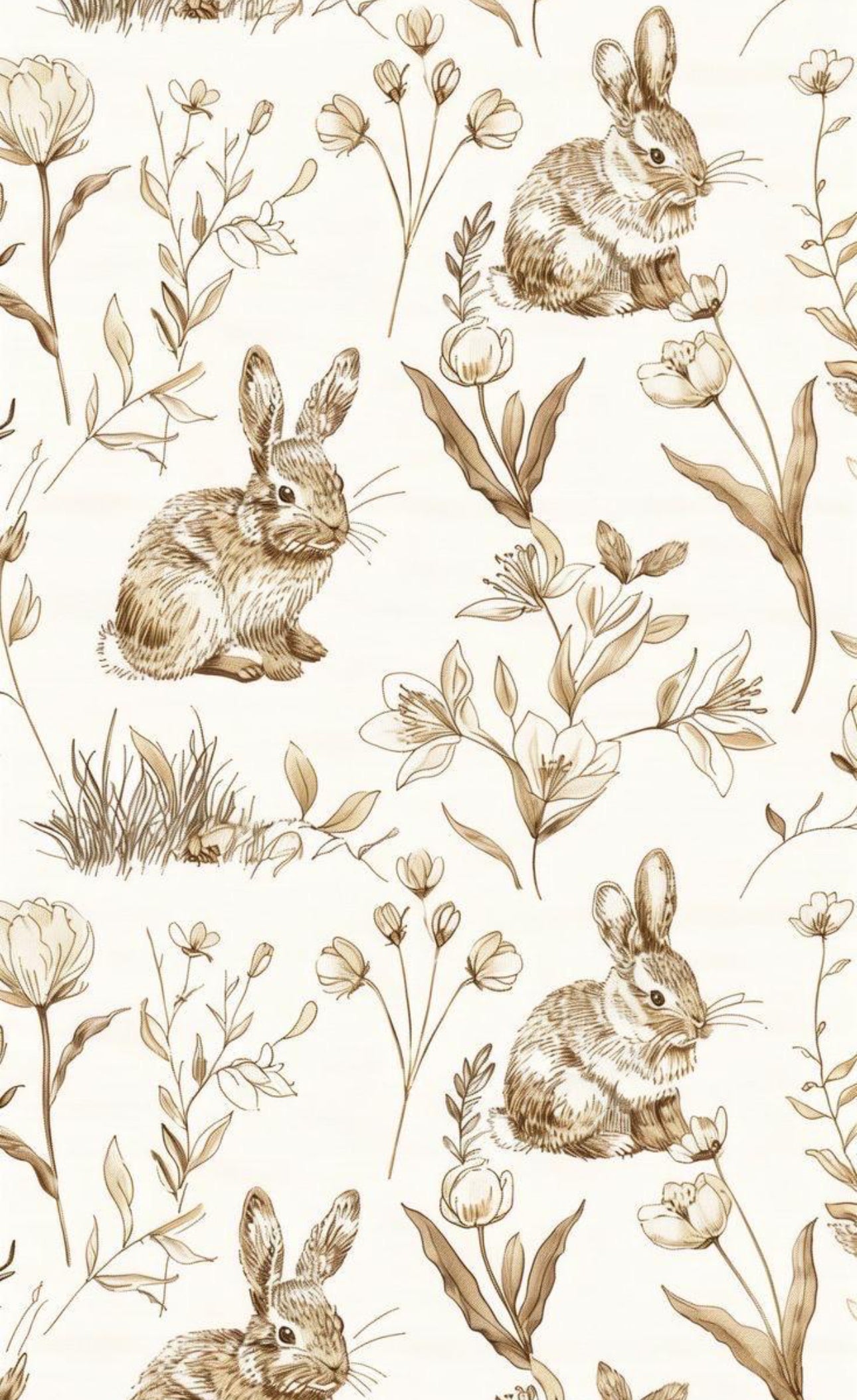 Easter Bunny Toile Vintage Diaper Set