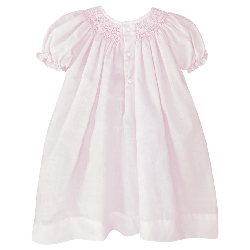 Smocked Daygown with Raglan Embroidery (PINK)