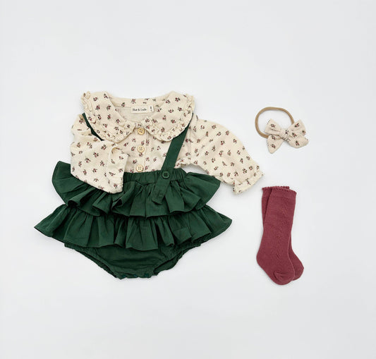 Peppermint Skirt 3pc: 3pc + Cranberry socks
