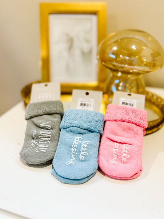 Little Blessings Blue Baby Boy Socks