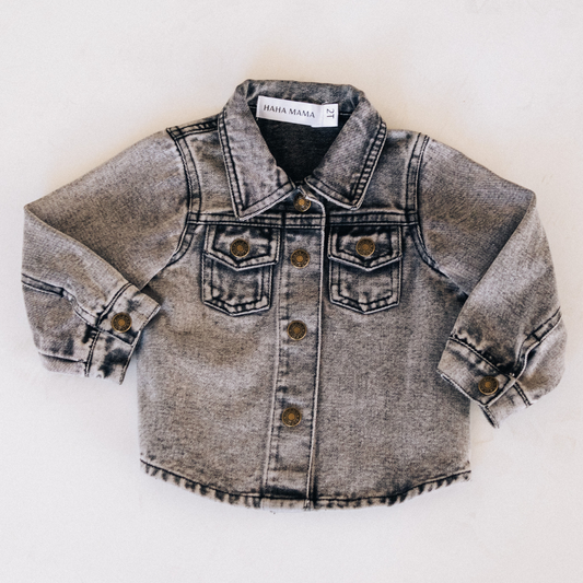 Silver Gray Denim Jacket - Child