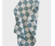 Phufy Bliss Checkered Mini Blanket, Blue