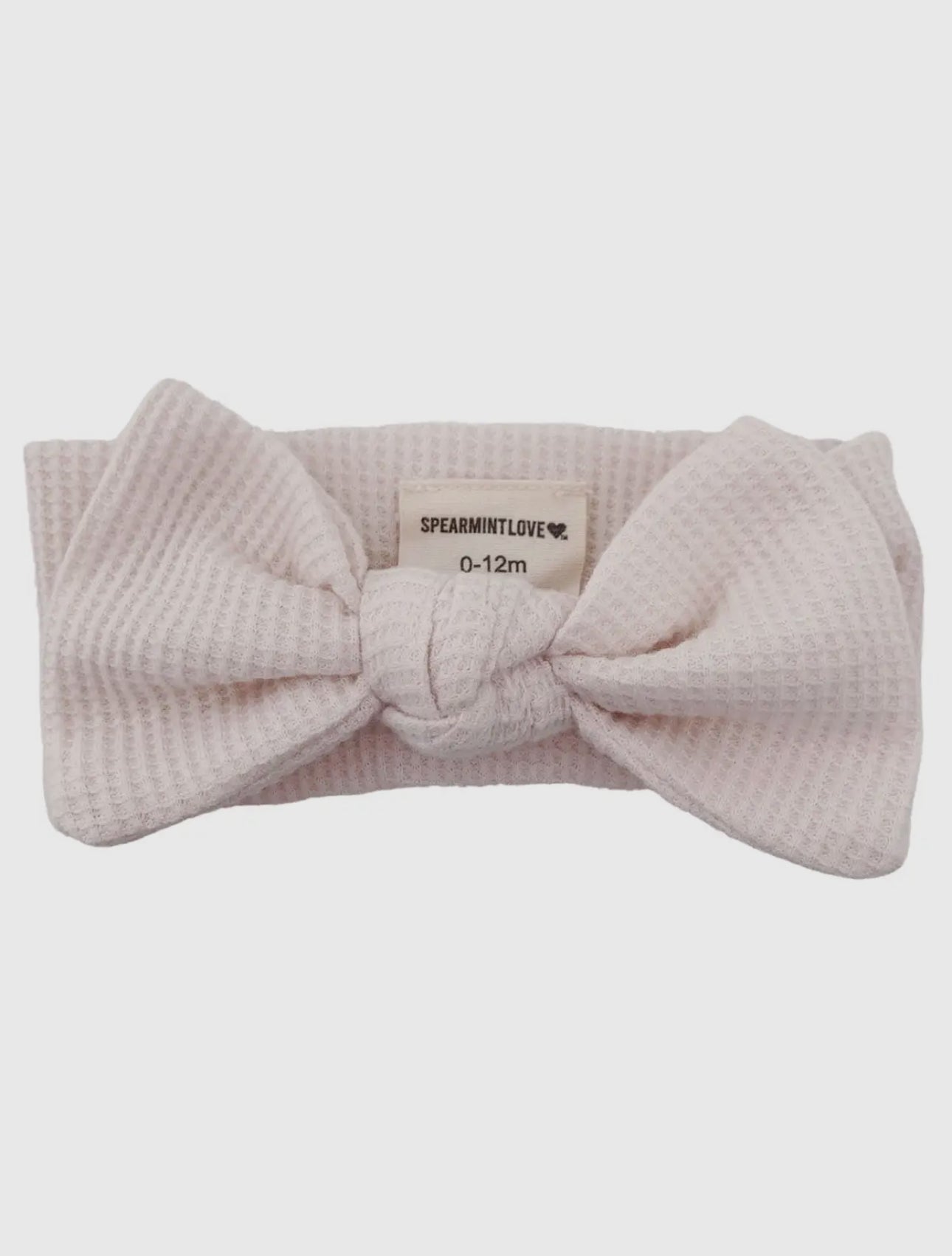 Organic Waffle Knot Bow, Snow