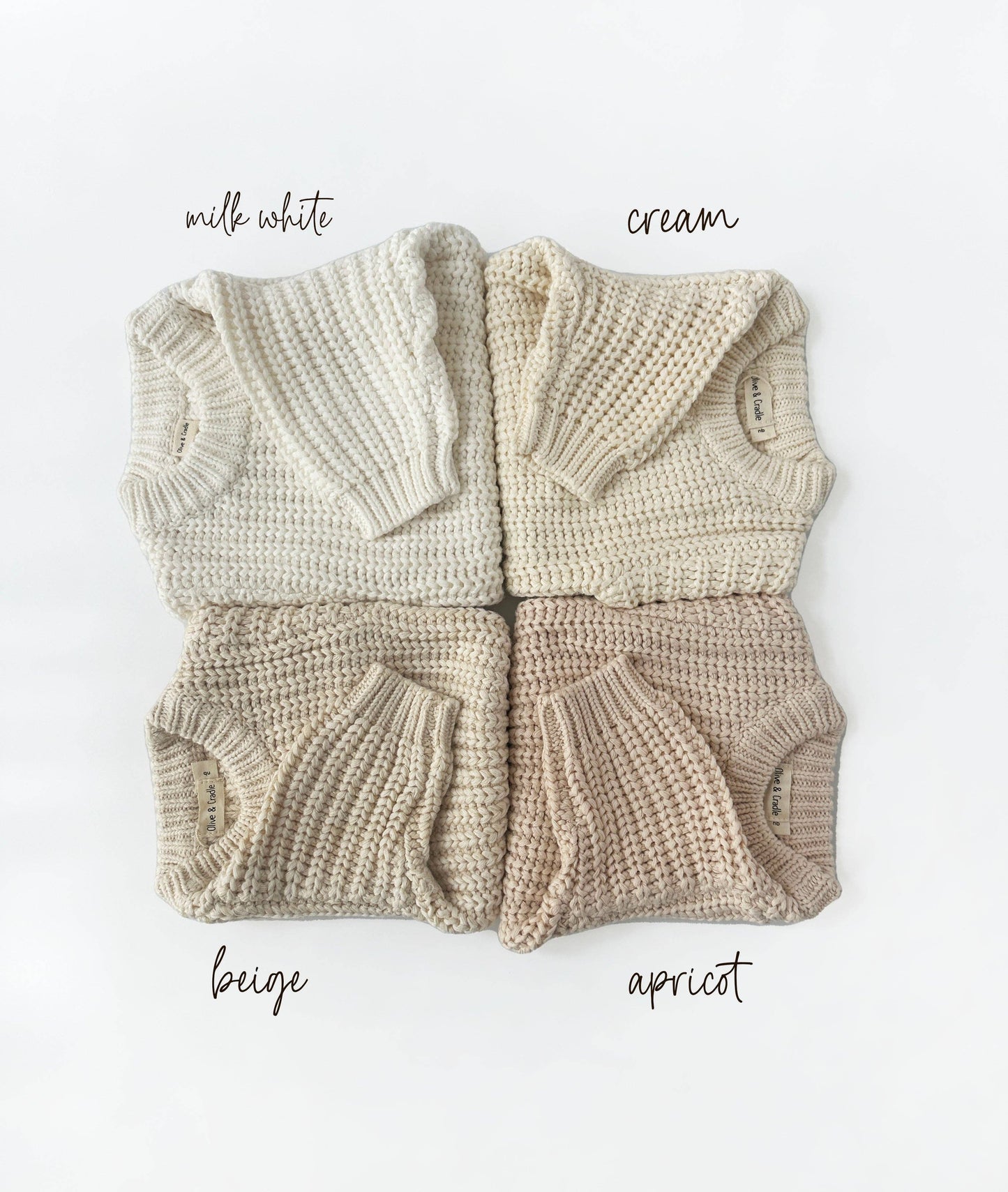 Baby Chunky Knit Braided Sweater: Taupe / 2/3T