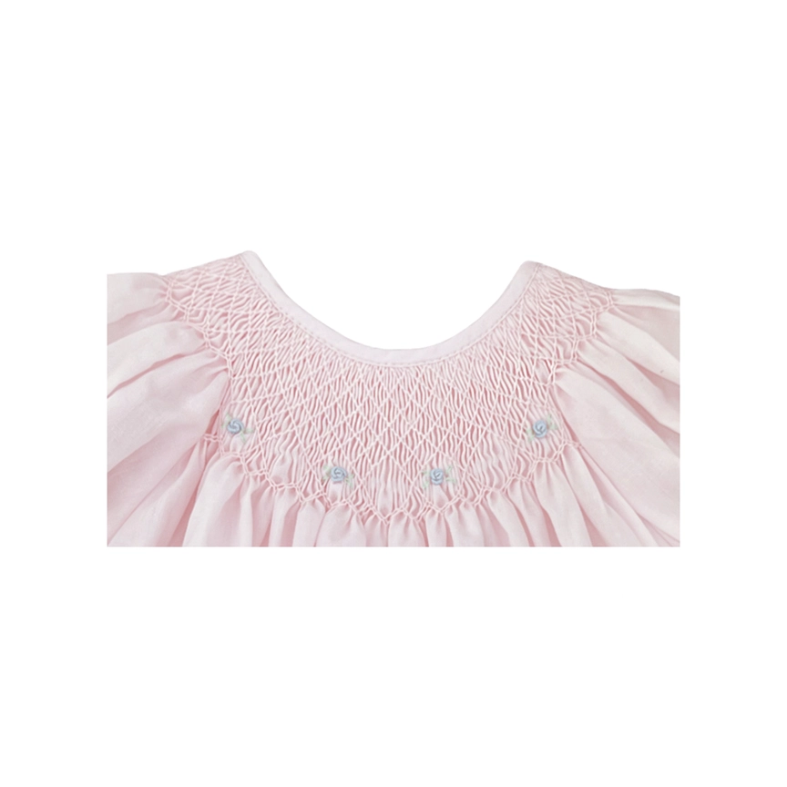 Smocked Daygown with Raglan Embroidery (PINK)